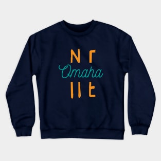 Omaha Nebraska City Typography Crewneck Sweatshirt